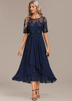 Sophie™ | Navy Lace Midi Dress
