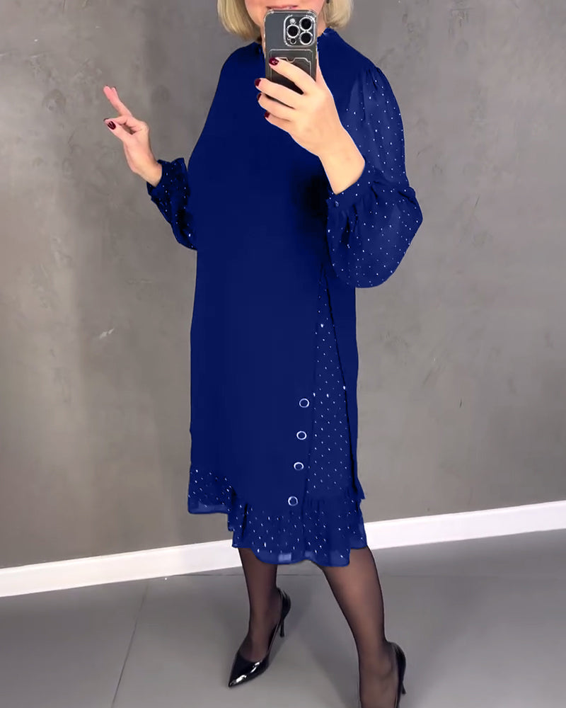 Aubrey | Long-sleeved polka dot dress