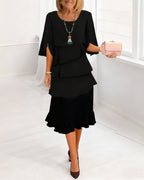 Charlotte™ | Elegant Split-Sleeve Midi Dress