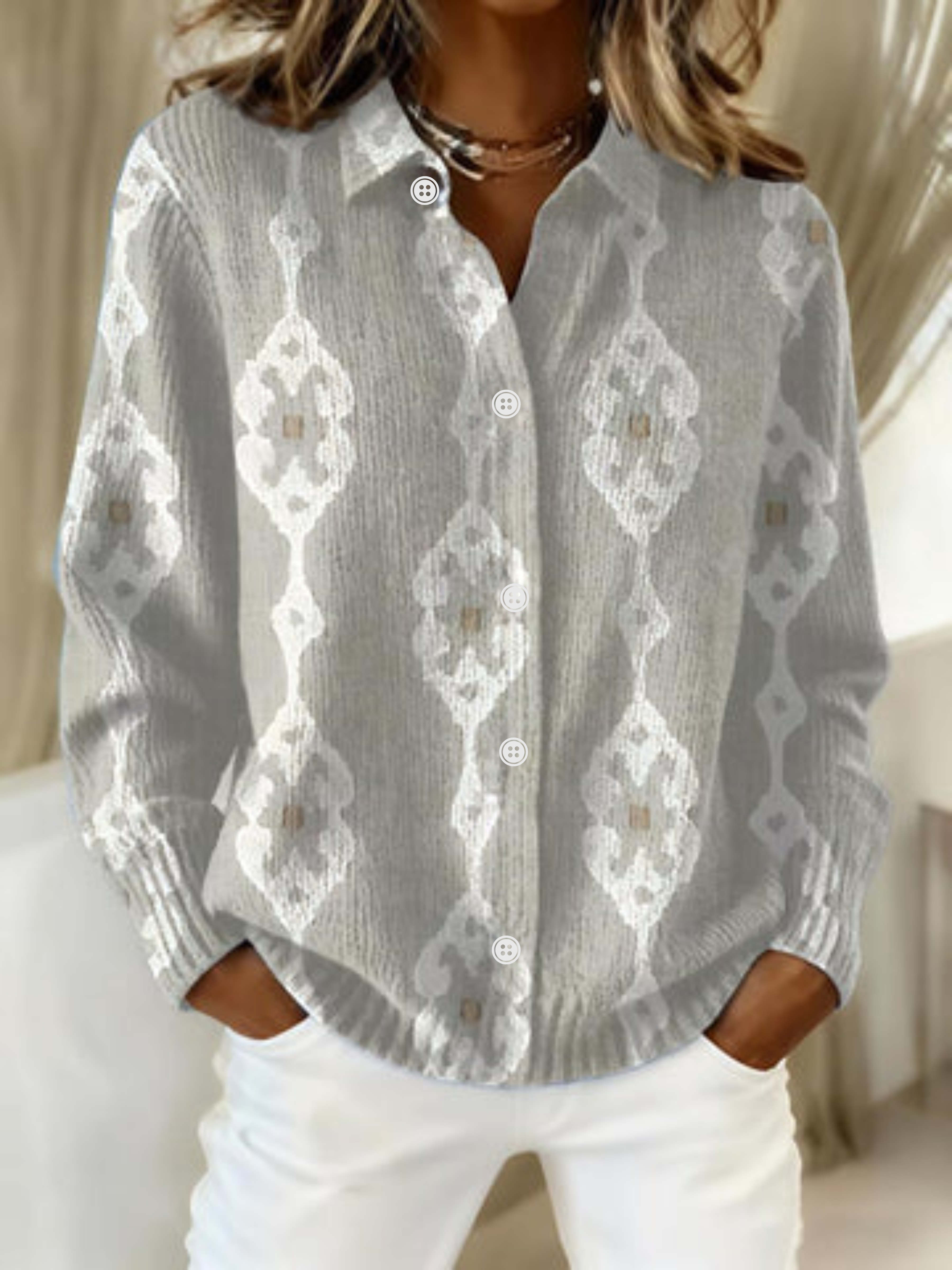 Blair | Elegant Print Cardigan