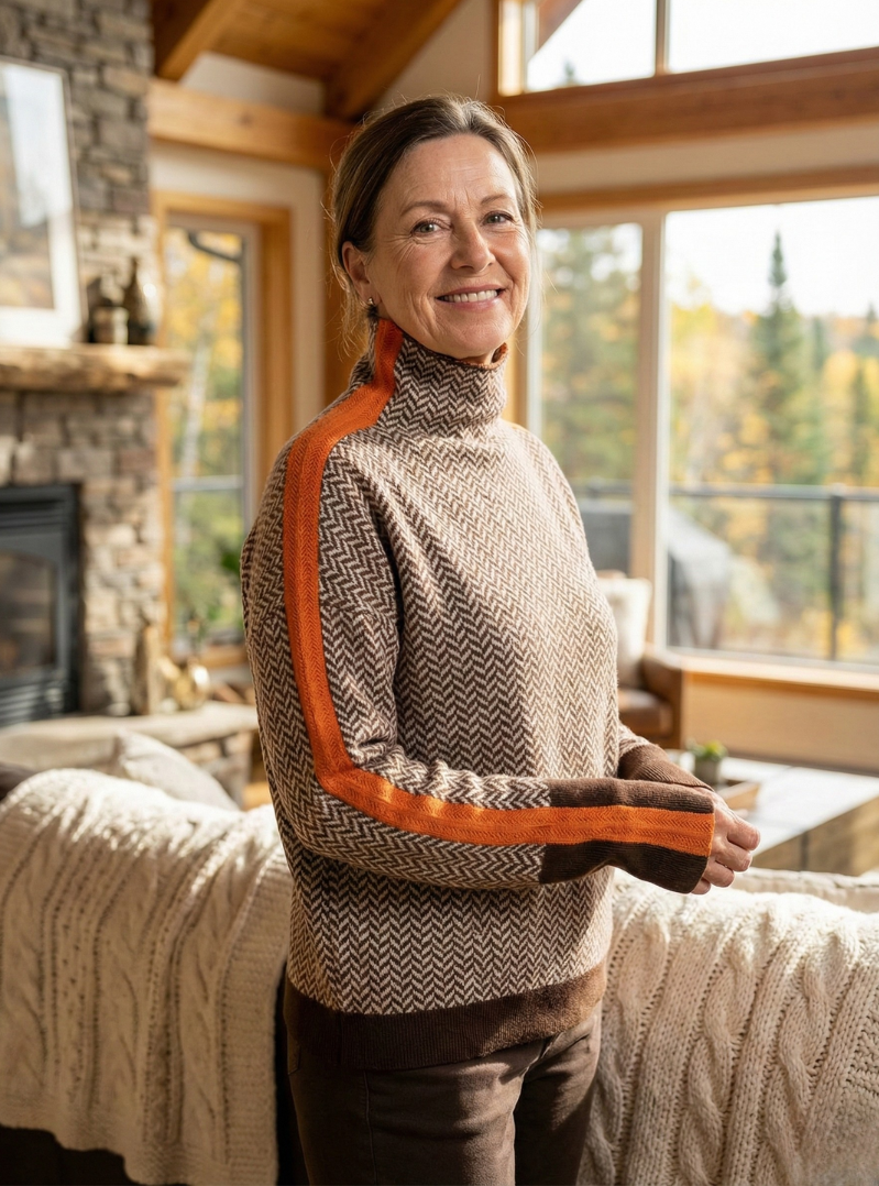 Helena | Contrast Stripe Pullover