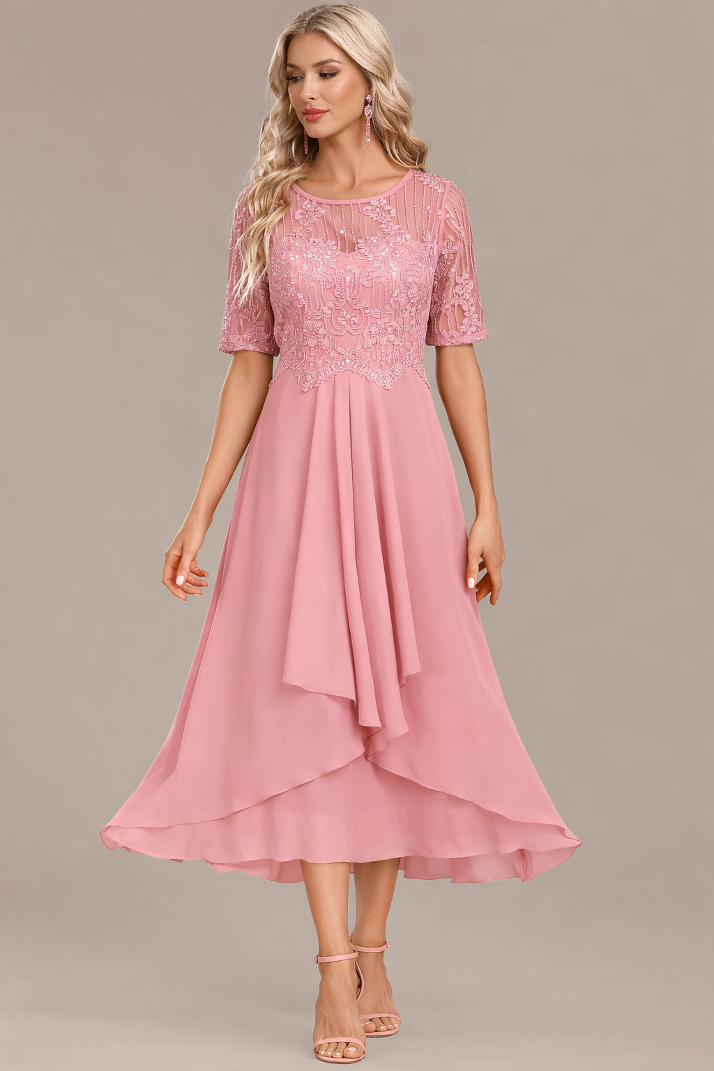 Sophie™ | Navy Lace Midi Dress